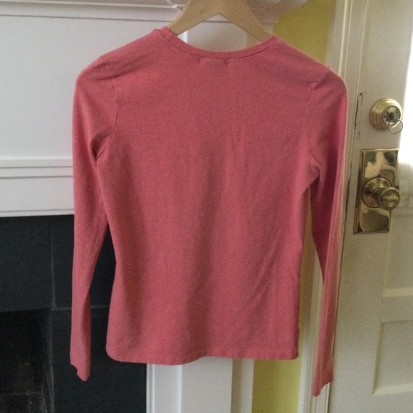 Vintage Old Navy Stretch Long Sleeve Crewneck Orange Top Tee - Sz Medium - Picture 5 of 10
